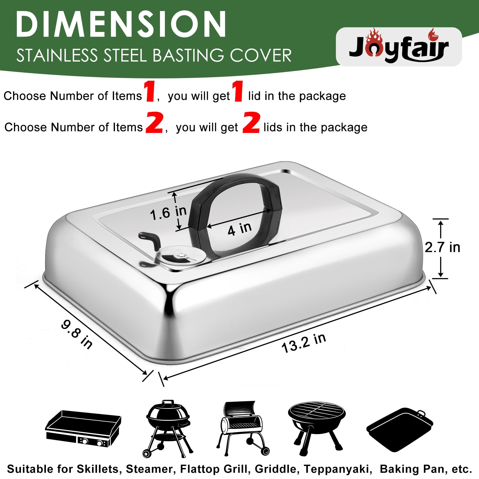 Close-up of Joyfair melting dome with heat-resistant handle
