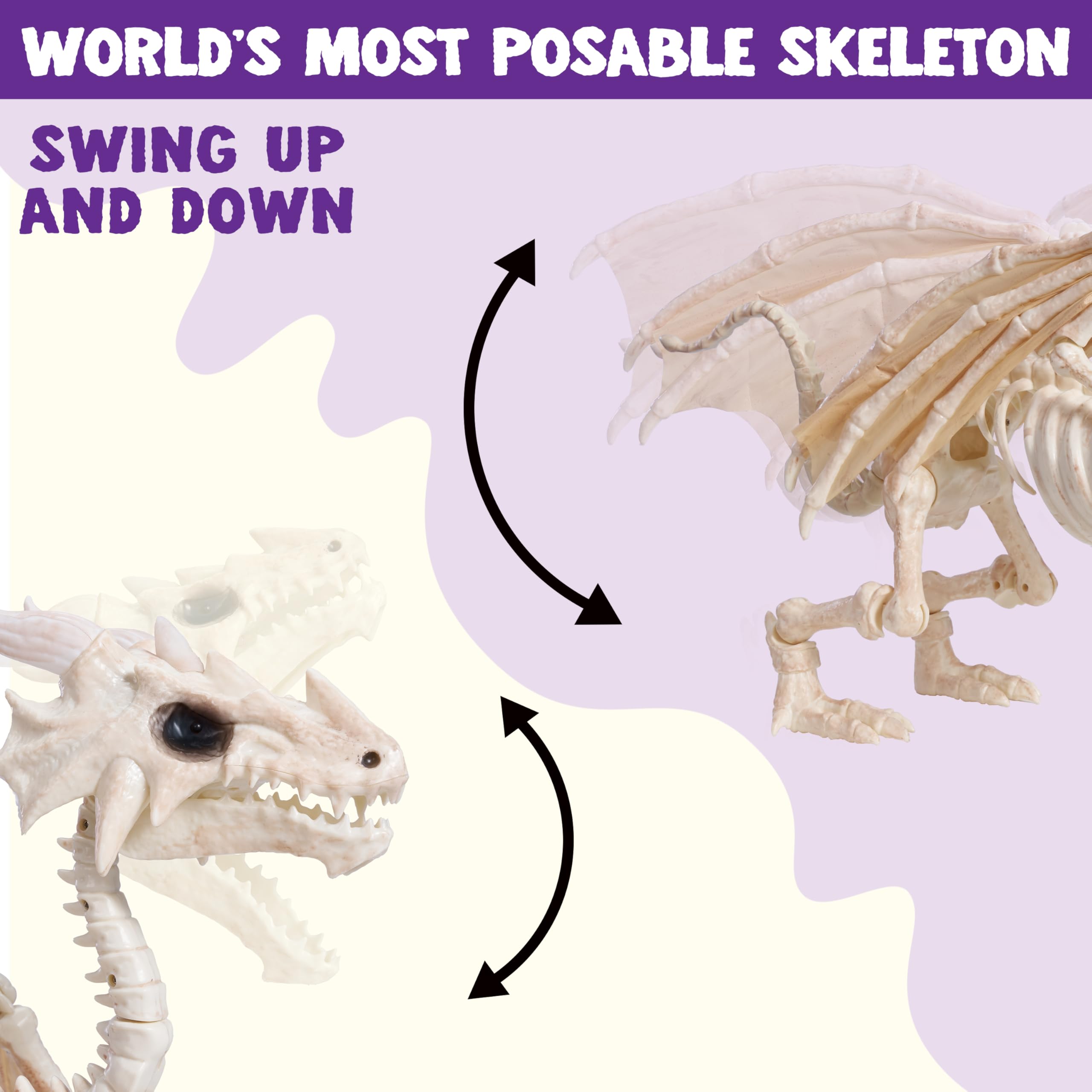 Close-up of JOYIN Dragon Skeleton's intricate details and design