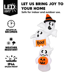 Close-up of JOYIN Halloween Ghost decoration details