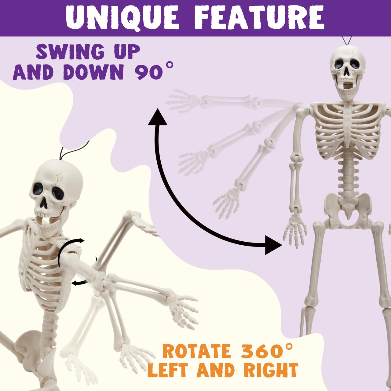 Close-up of JOYIN skeleton's detailed design