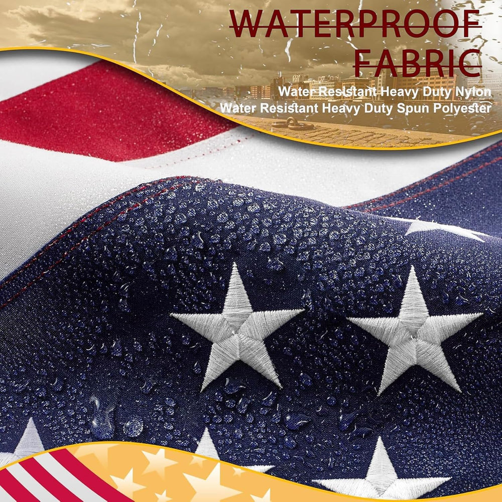 Close-up of JPorton American Flag fabric texture