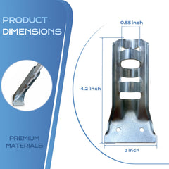 Close-up of JRED flag pole bracket showing installation hole