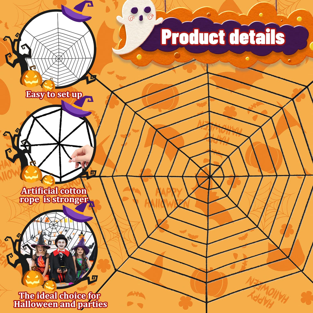 Close-up of Jremreo spider web decoration with tied ends