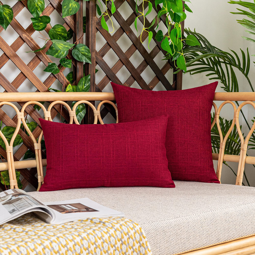 Close-up of K KEVIN TEXTILE Outdoor Waterproof Lumbar Pillow Cover texture