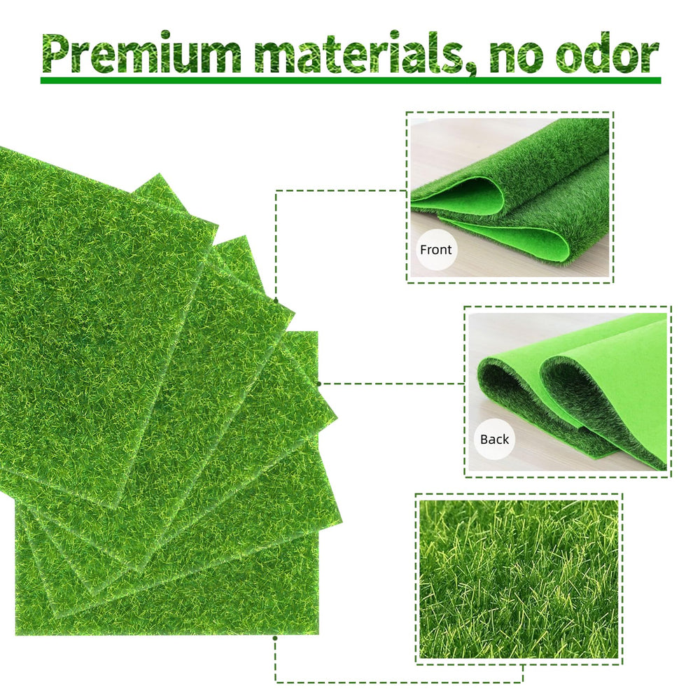 Close-up of KAEZDD green artificial grass tile