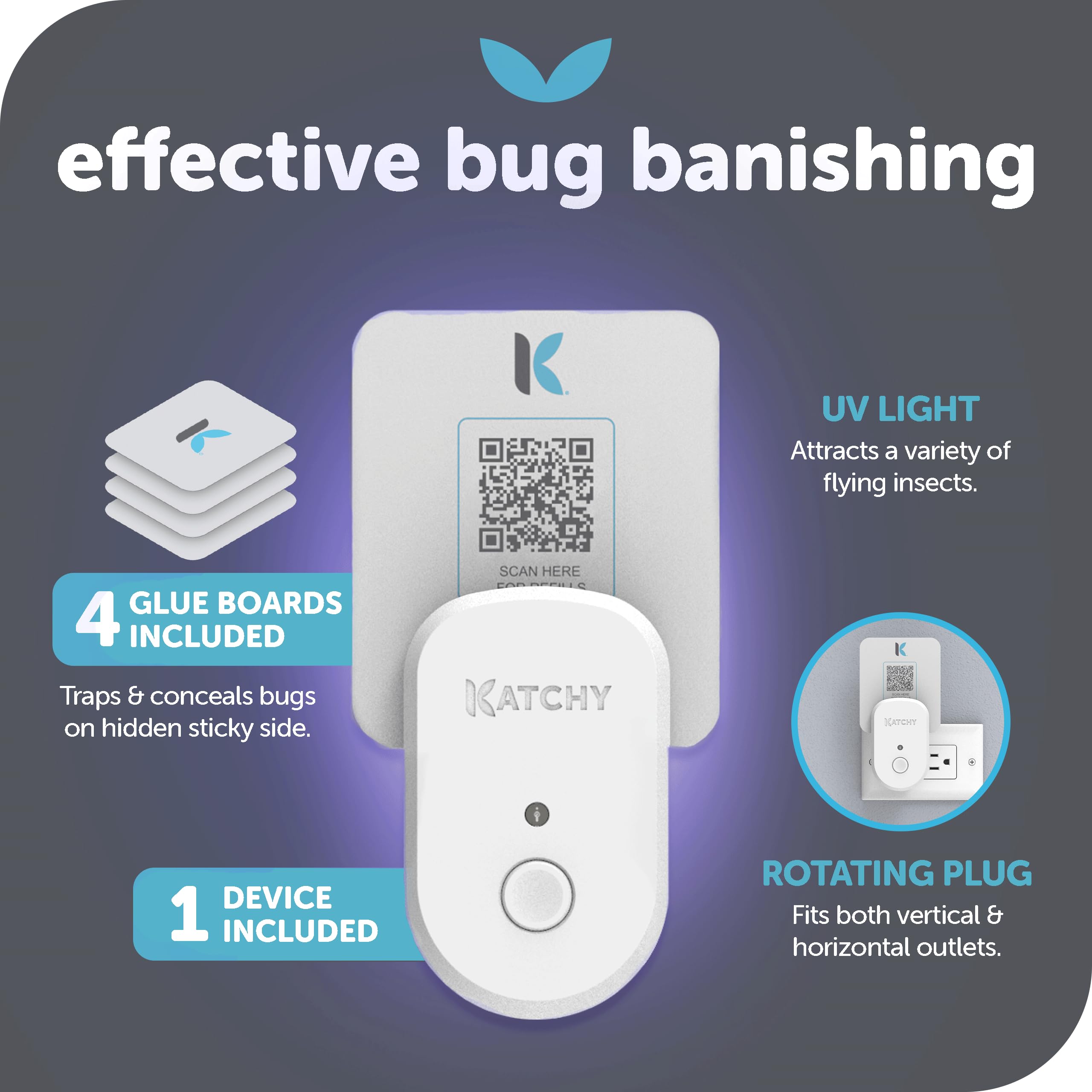 Close up of KATCHY Bug Trap glue board