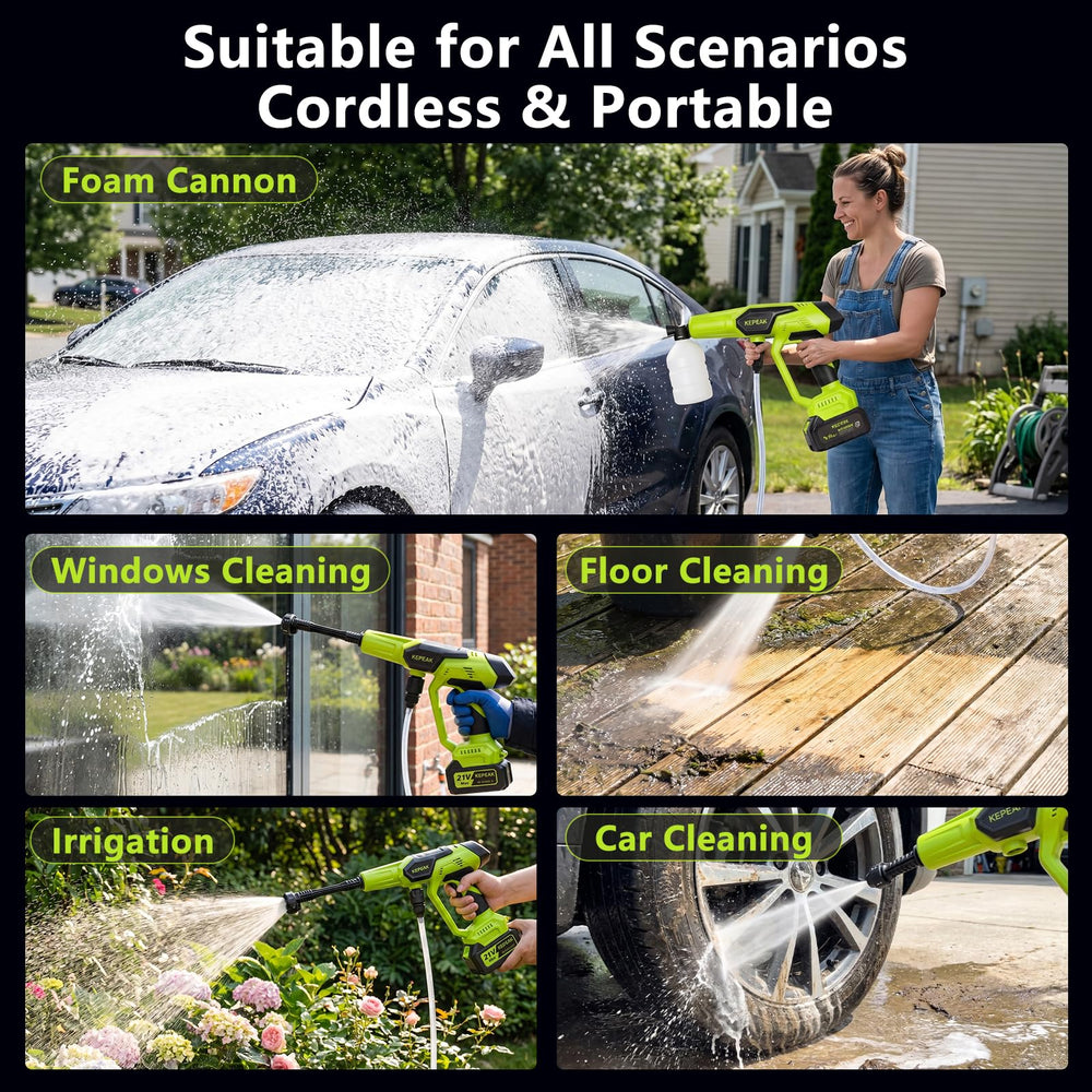 Close-up of KEEPEAK pressure washer nozzle options