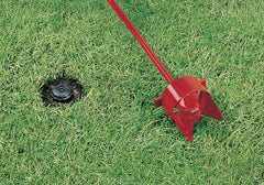 Close-up of Kenyon Sprinkler Head Trimmer step plate and blade