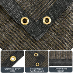 Close-up of Kesfitt shade cloth grommets