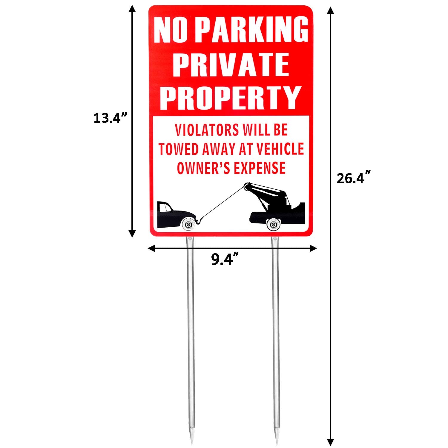 Close-up of Kichwit No Parking Sign showing bold letters