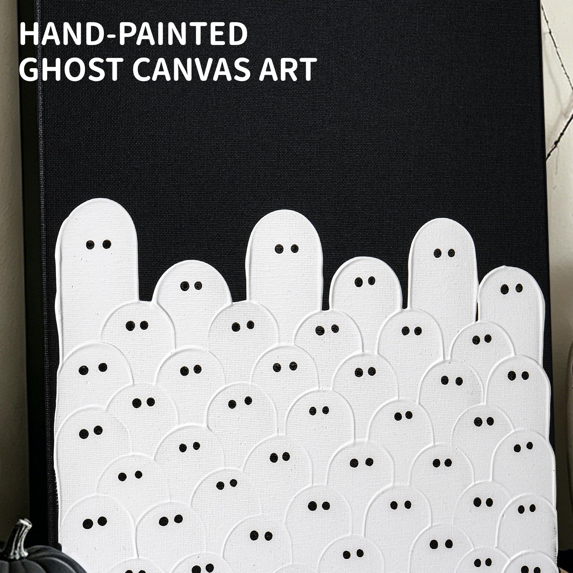 Close-up of Kindlivery Halloween Ghost Wall Art showing details