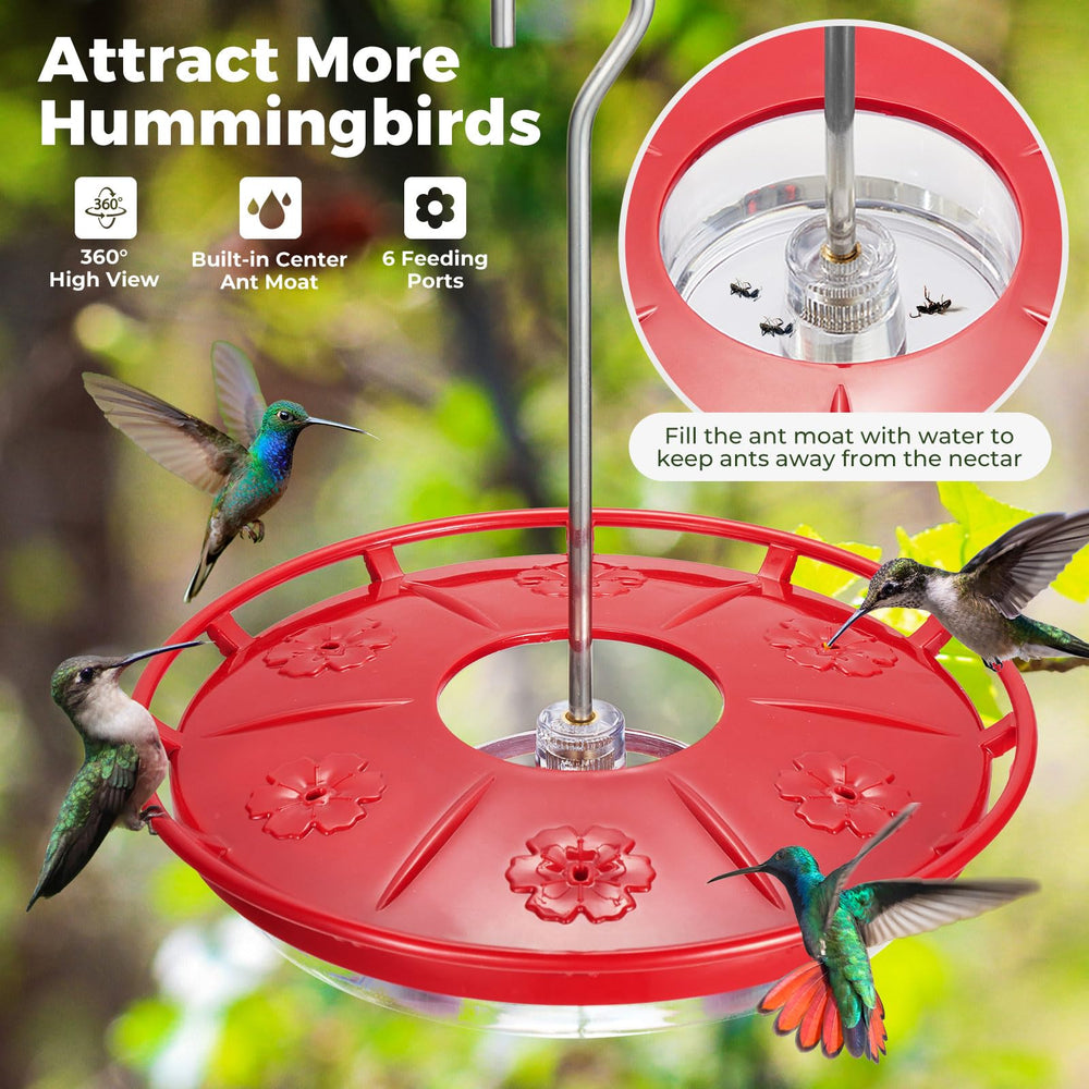 Close-up of Kingsyard Hummingbird Feeder feeding ports