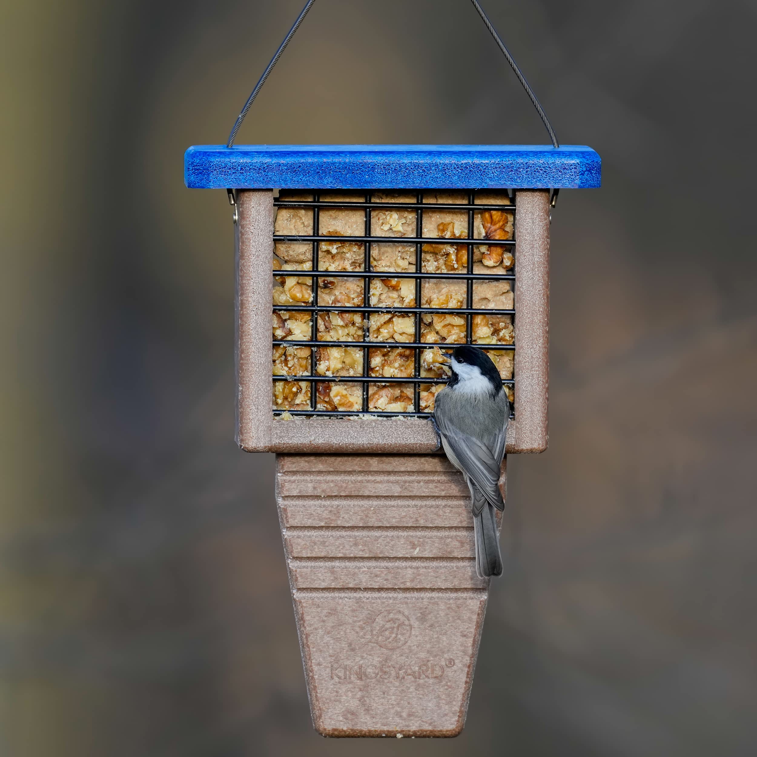 Close-up of Kingsyard Suet Bird Feeder showing green colour