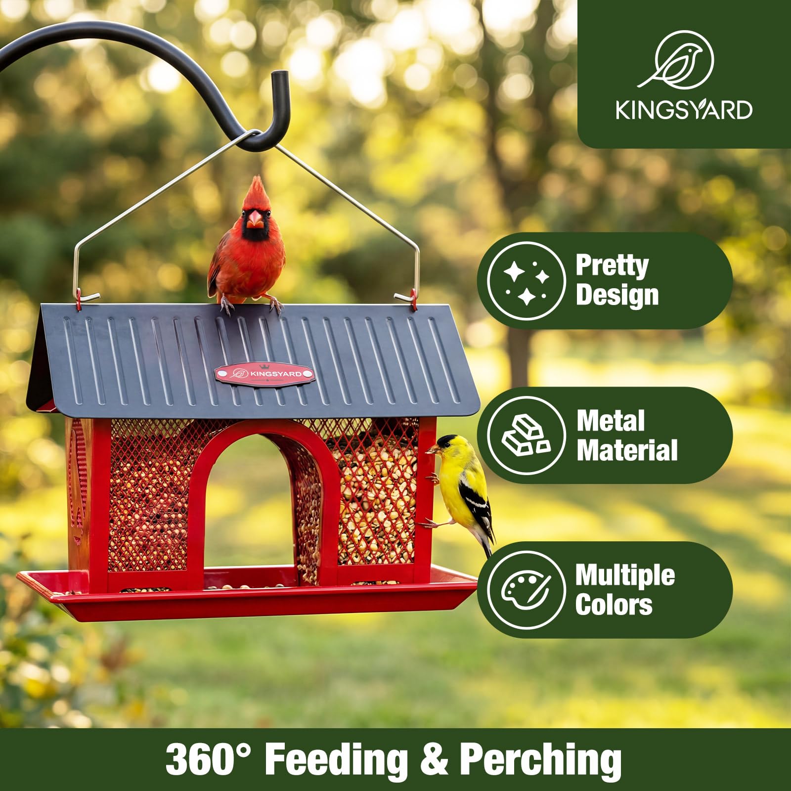 Close-up of Kingsyard Wild Bird Feeder mesh design