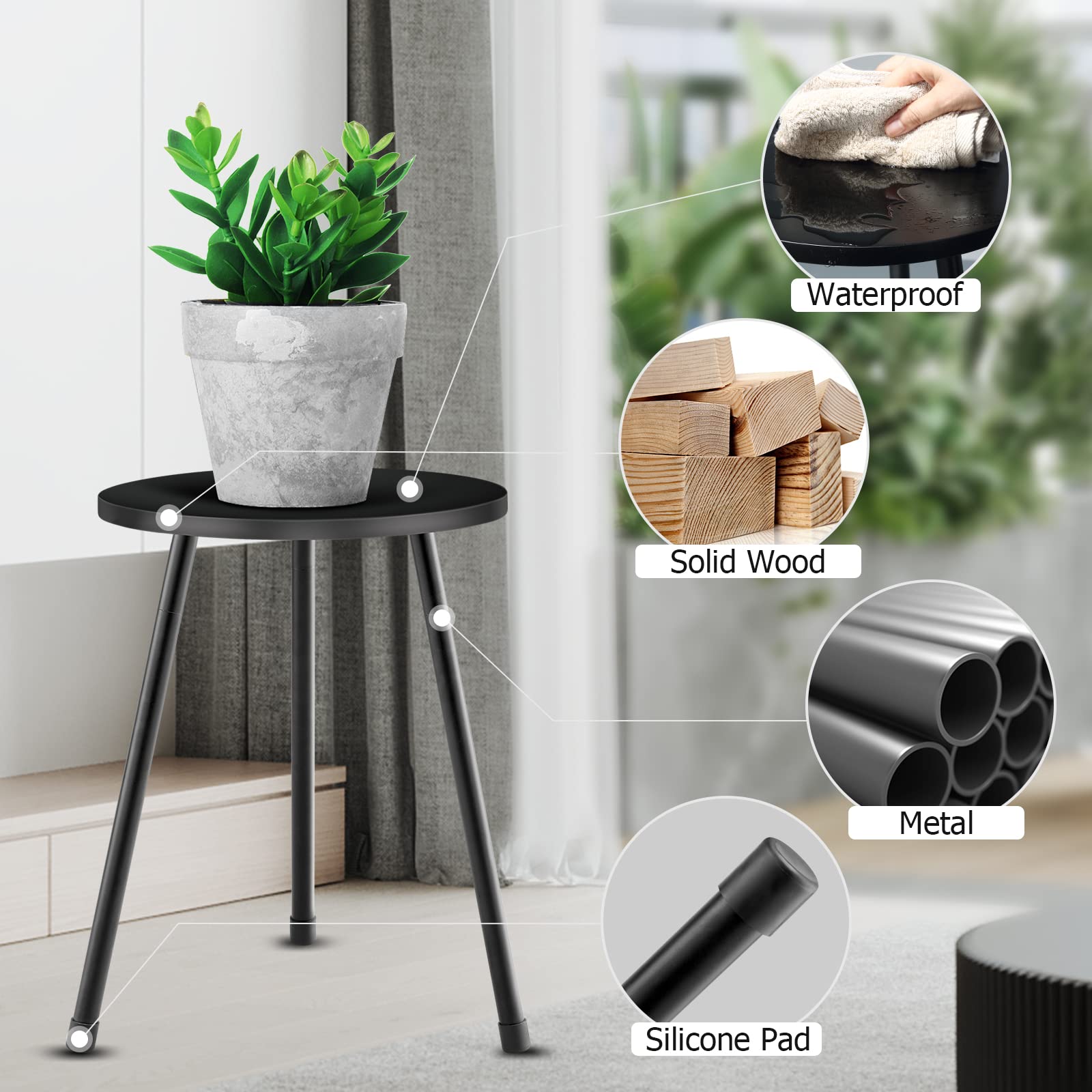 Close-up of KINNARY plant stand legs