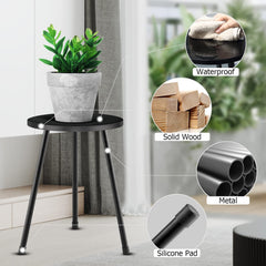 Close-up of KINNARY plant stand metal legs and silicone pads