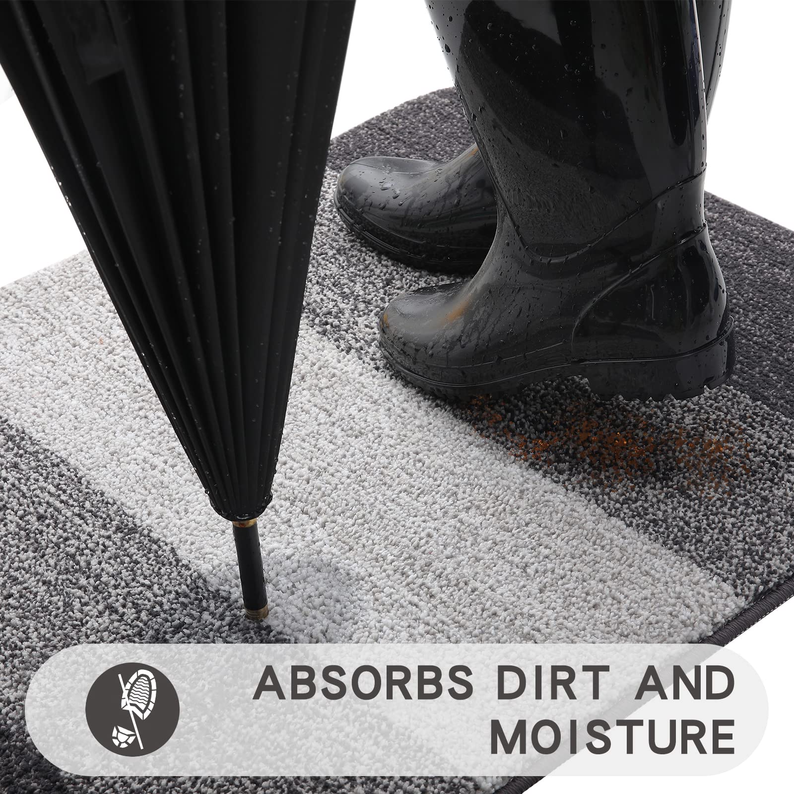 Close-up of Kitinjoy Doormat texture and material