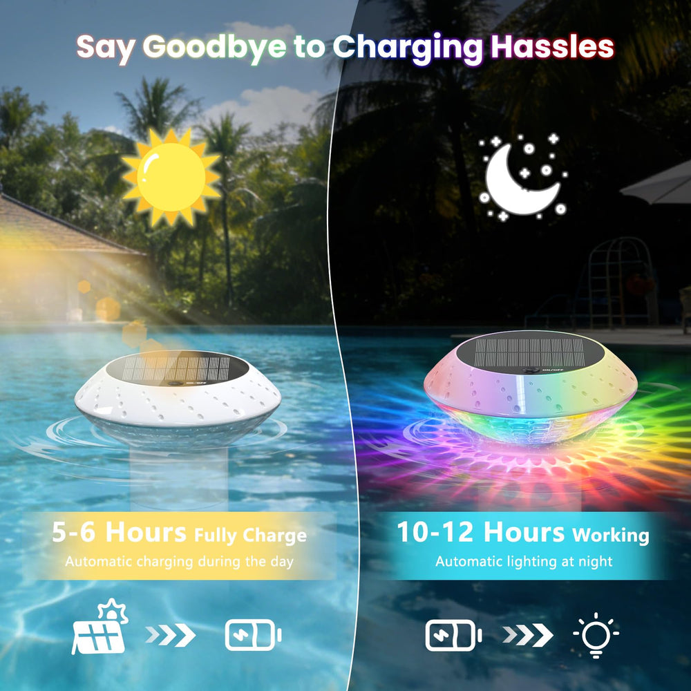 Close-up of Kitloo Solar Pool Chlorine Floater IP68 waterproof feature