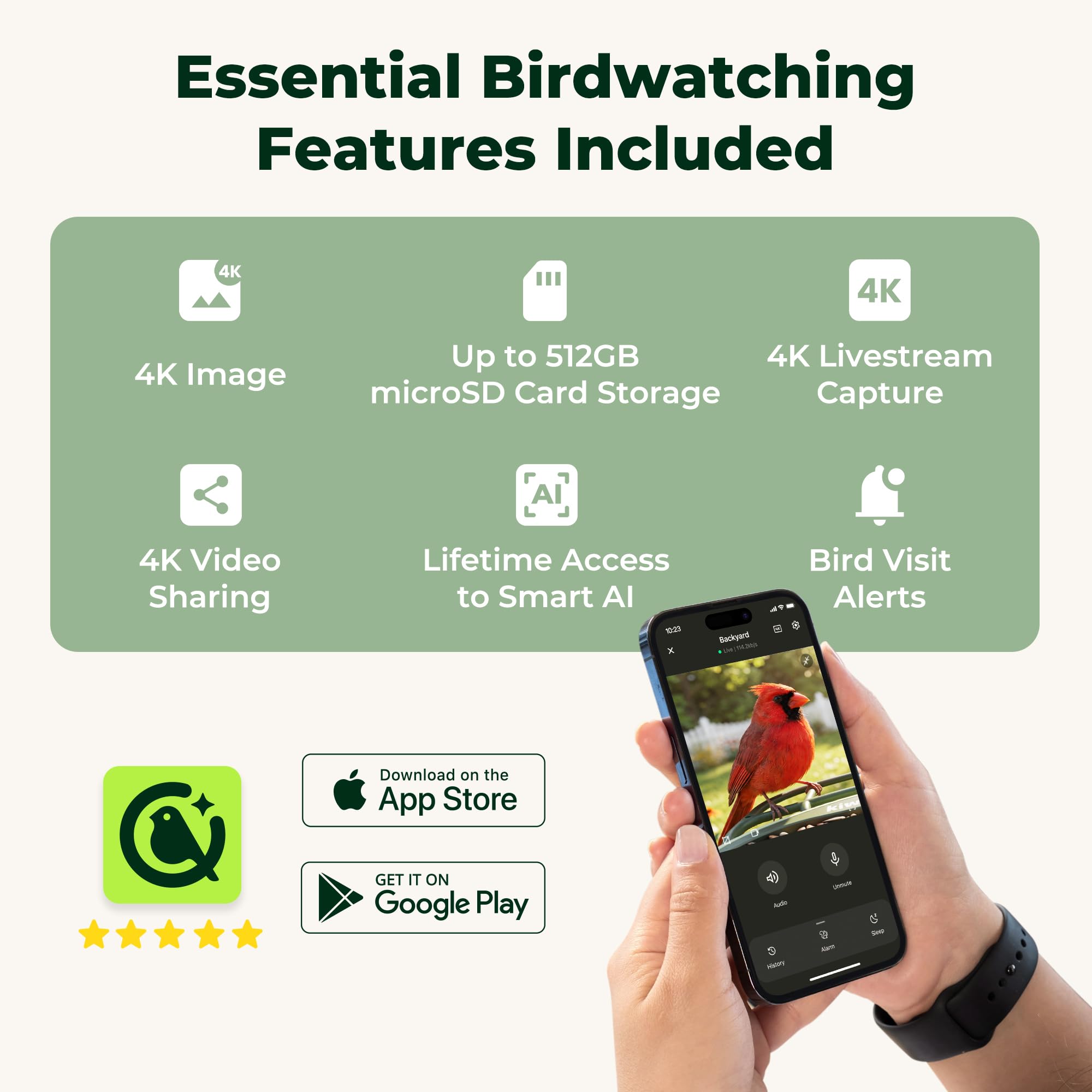 Close-up of Kiwibit Bird Feeder camera lens