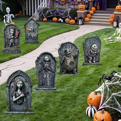 Close-up of KLYRO Halloween tombstone artwork