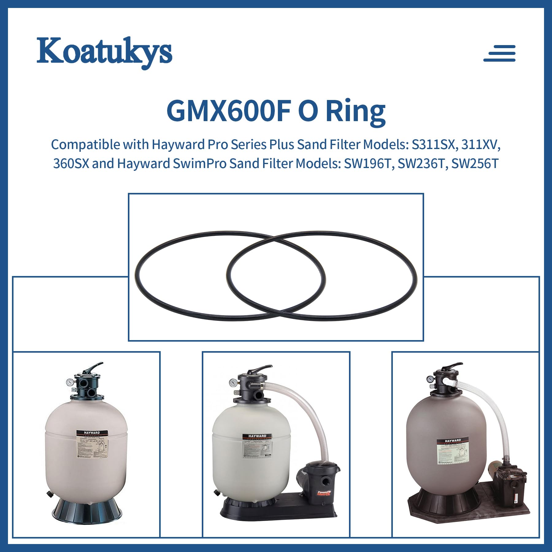 Close-up of Koatukys GMX600F O-Ring dimensions