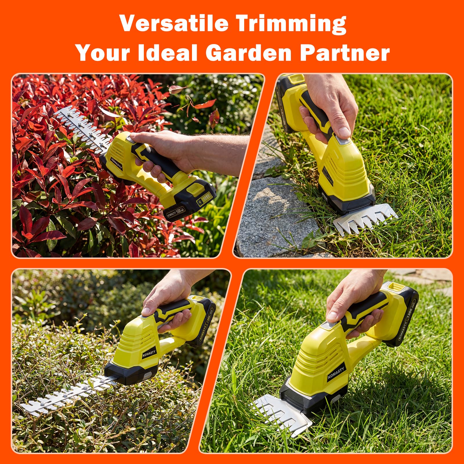 Close-up of KOMASTY hedge trimmer blade