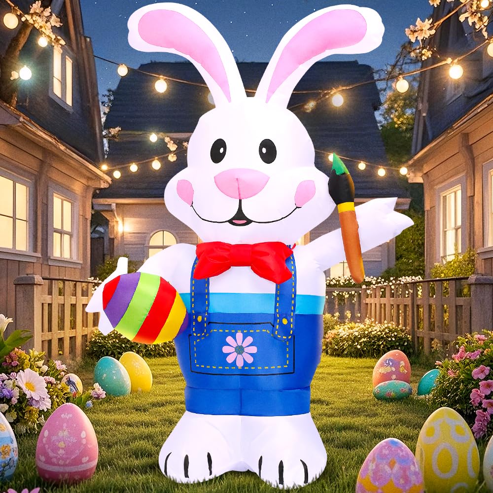 Close-up of KOOY inflatable bunny's LED lights