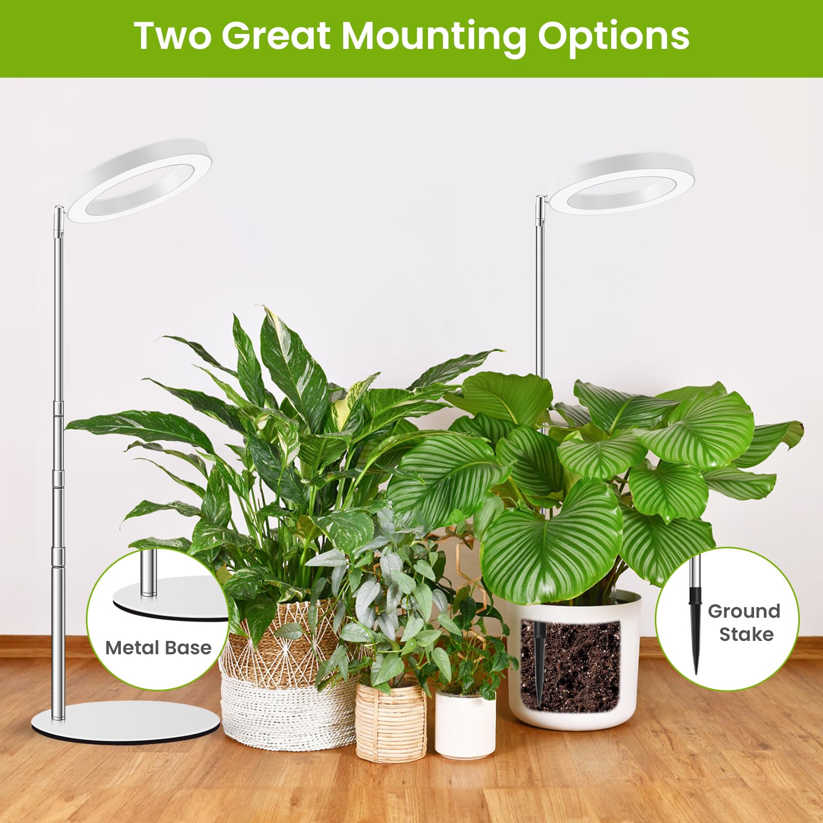 Close-up of Kullsinss Grow Light's adjustable pole