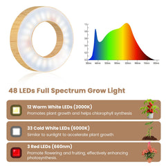 Close-up of Kullsinss Halo Plant Light's smart controller features