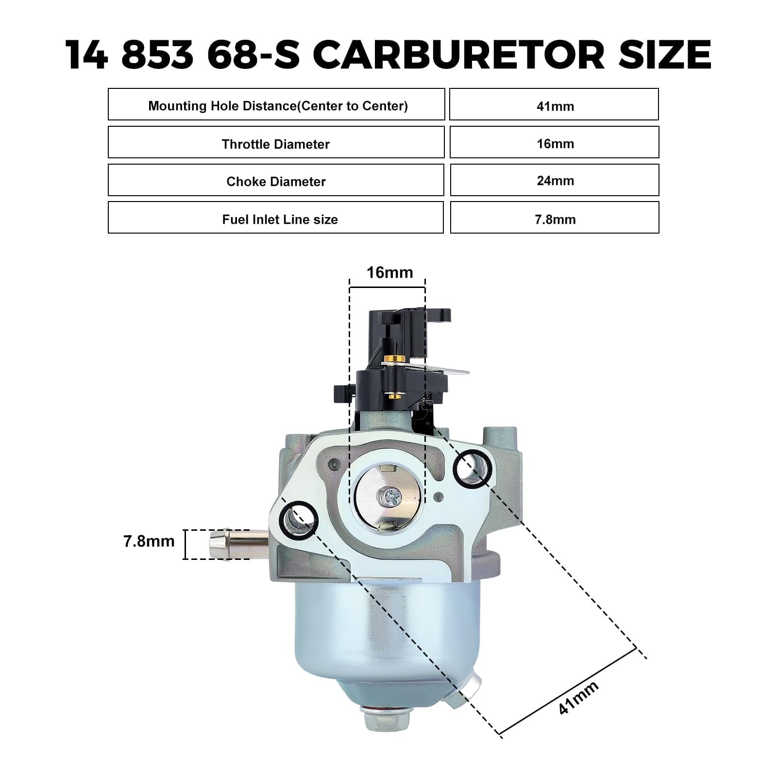 Close-up of Kuupo XT675 Carburetor part number details