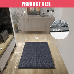 Close-up of Kuyal Front Door Mat grooves for moisture absorption