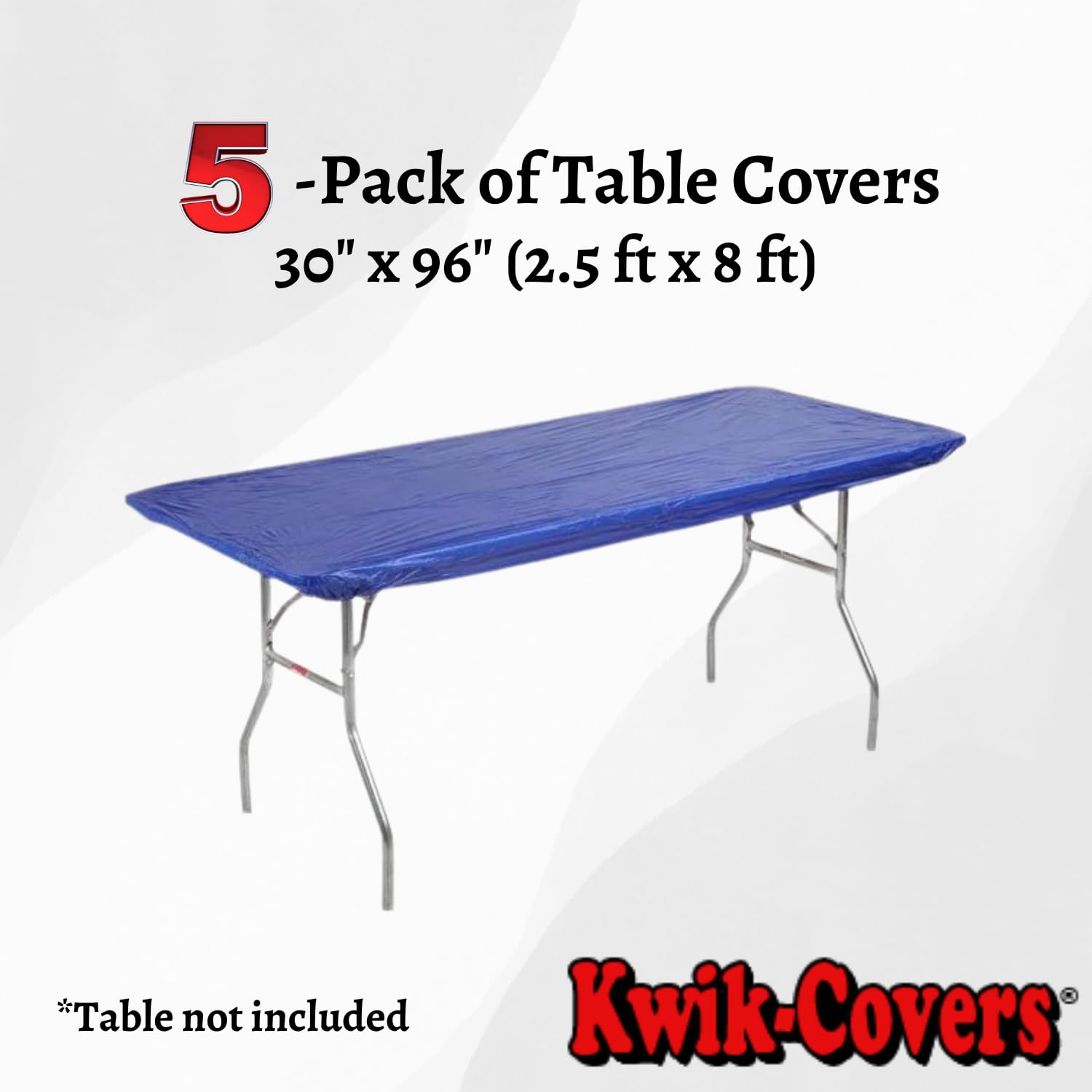 Close-up of Kwik-Covers elastic edge securing the table cover