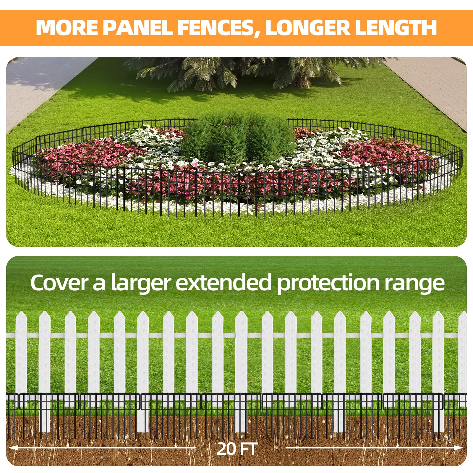Close-up of KYATE Garden Fence anti-rust coating