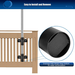 Close-up of Lalafancy umbrella holder screws and clamp
