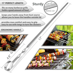Close-up of LANNEY kabob skewer with angled tip