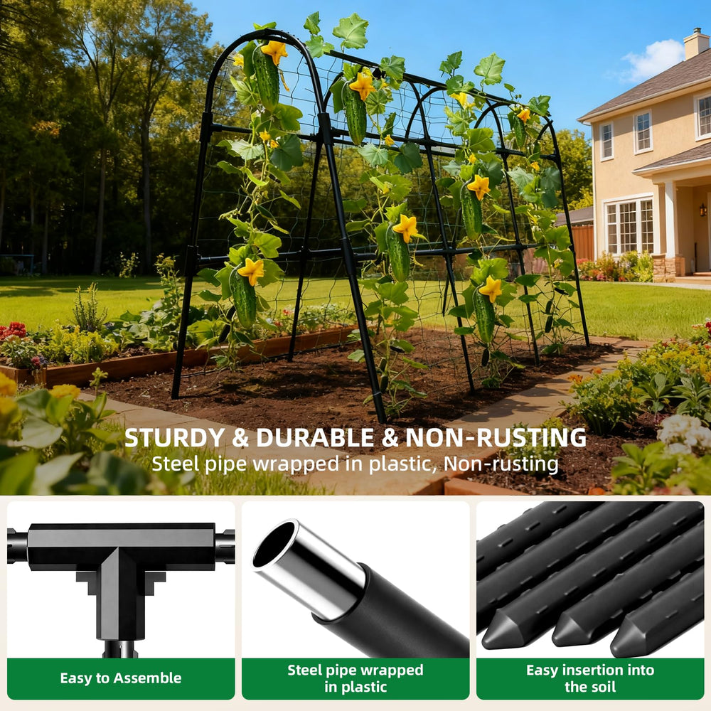 Close-up of Laodier Cucumber Trellis connectors
