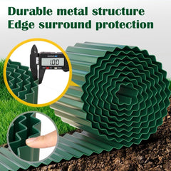 Close-up of LAVEVE Corrugated Metal Edging rolled edge