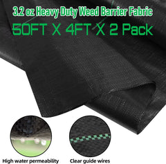 Close-up of LAVEVE weed barrier fabric showing texture