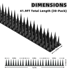 Close-up of LavviTech Bird Spikes showing the pointed tips