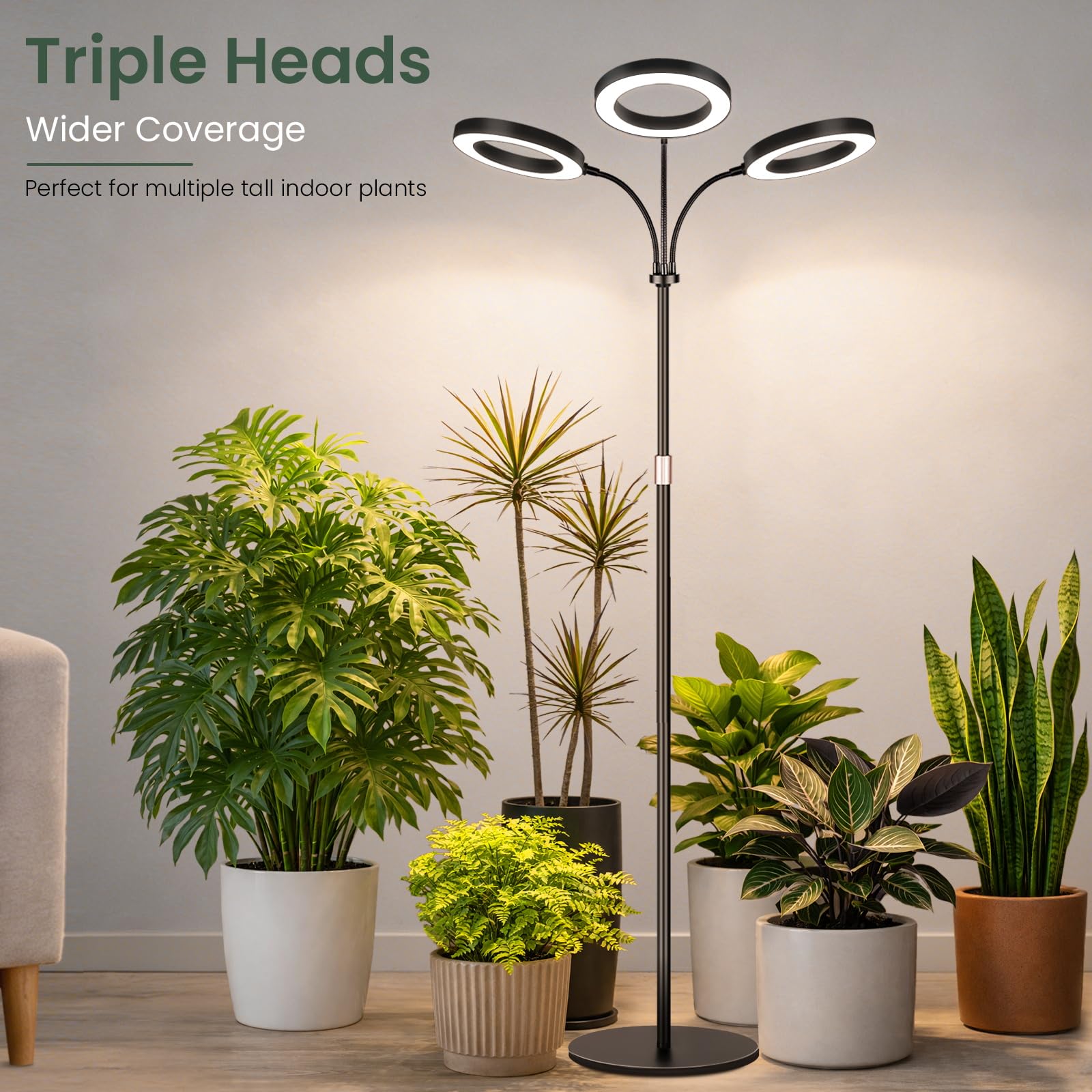 Close-up of LBW grow light panel showing LED arrangement