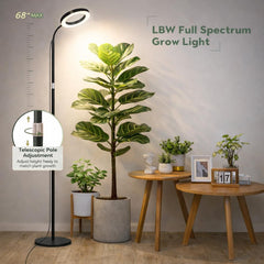 Close-up of LBW Grow Light's full spectrum LED panel