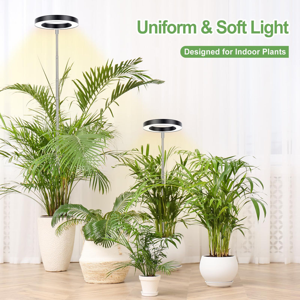 Close-up of LBW grow light showing adjustable height feature