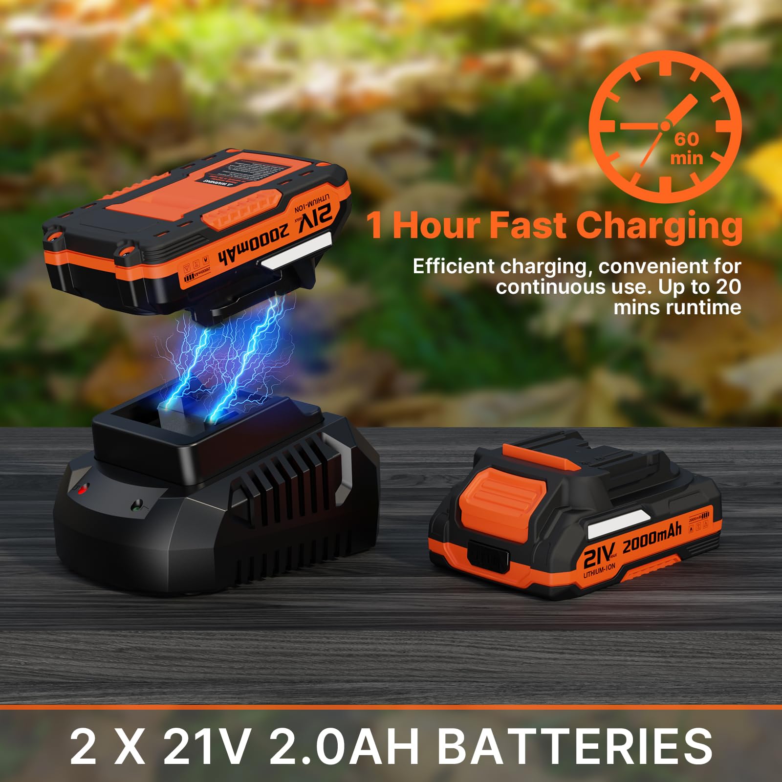 Close-up of LEAPUL Leaf Blower battery compartment and controls