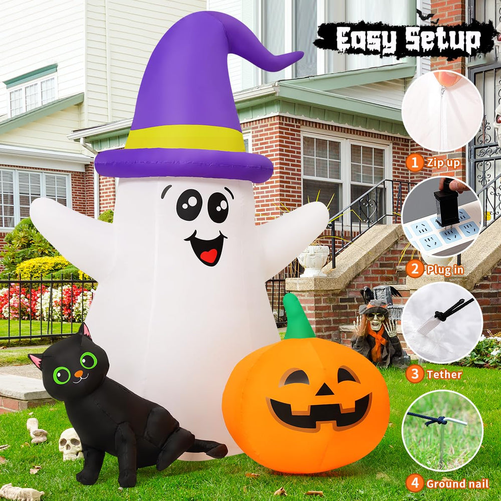 Close-up of LED lights on the GOOSH inflatable ghost
