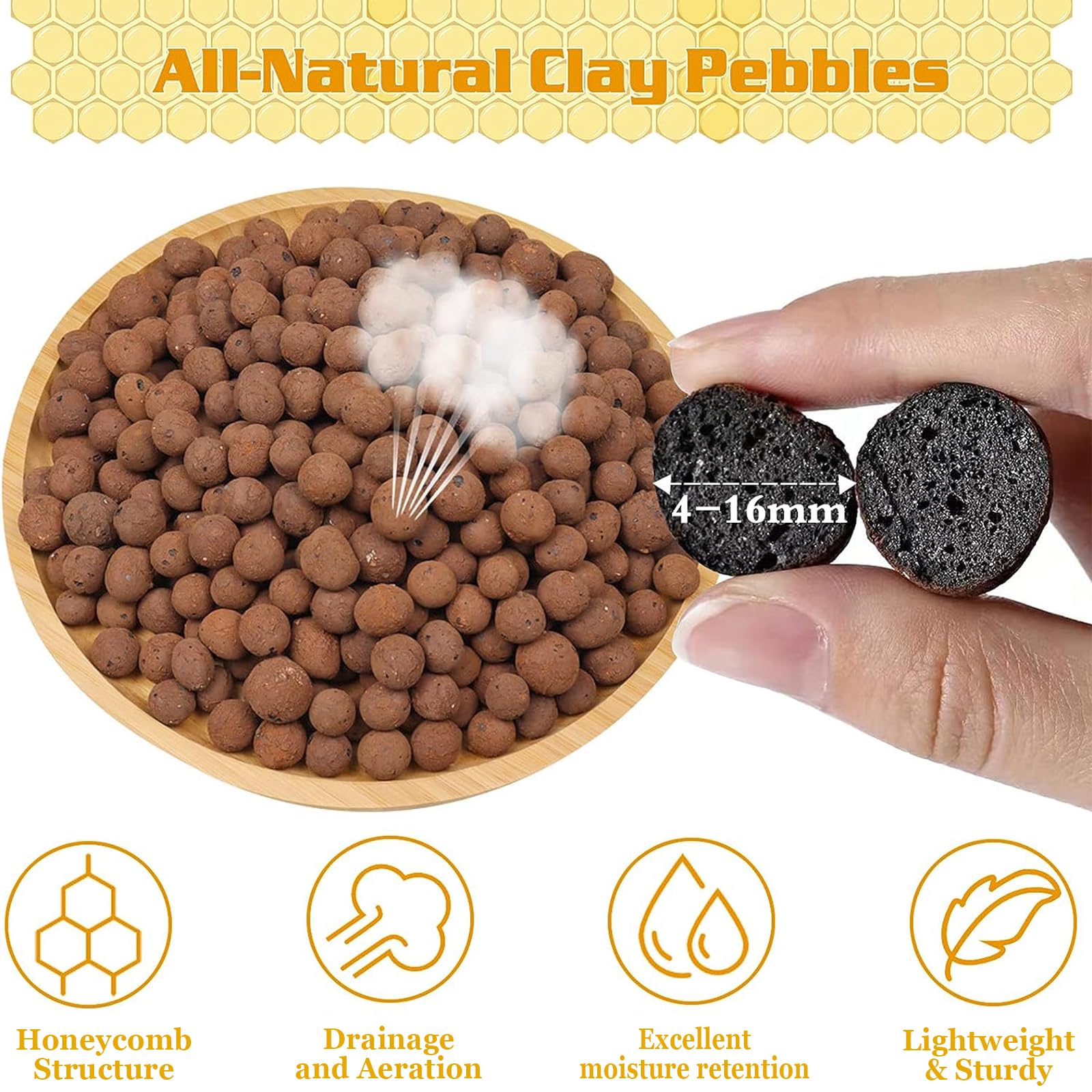 Close-up of Legigo Leca Clay Pebbles, 4-16mm size