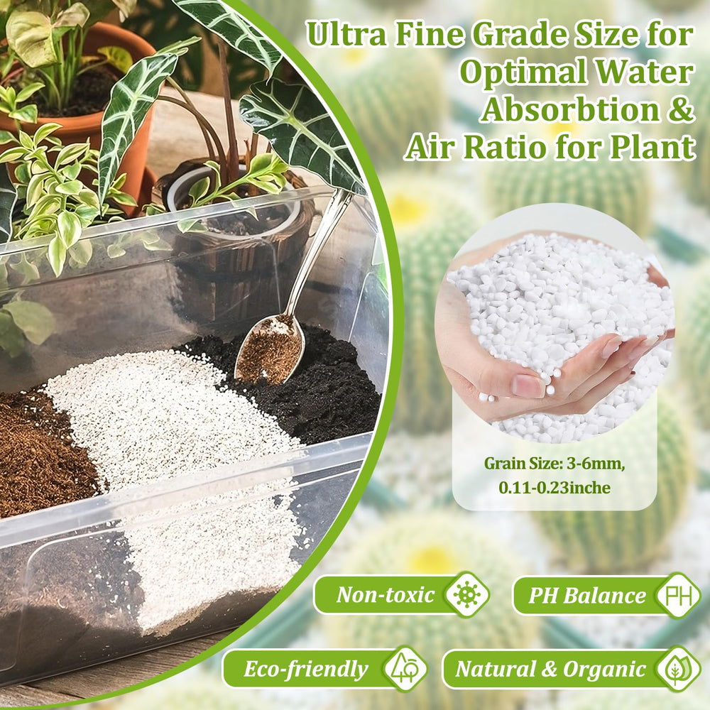 Close-up of Legigo organic perlite texture and size