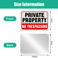 Close-up of LEIFIDE No Trespassing sign with bright colours