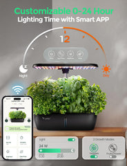 Close-up of LETPOT app interface for plant care