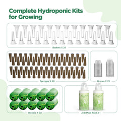 Close-up of LETPOT hydroponic sponges in green