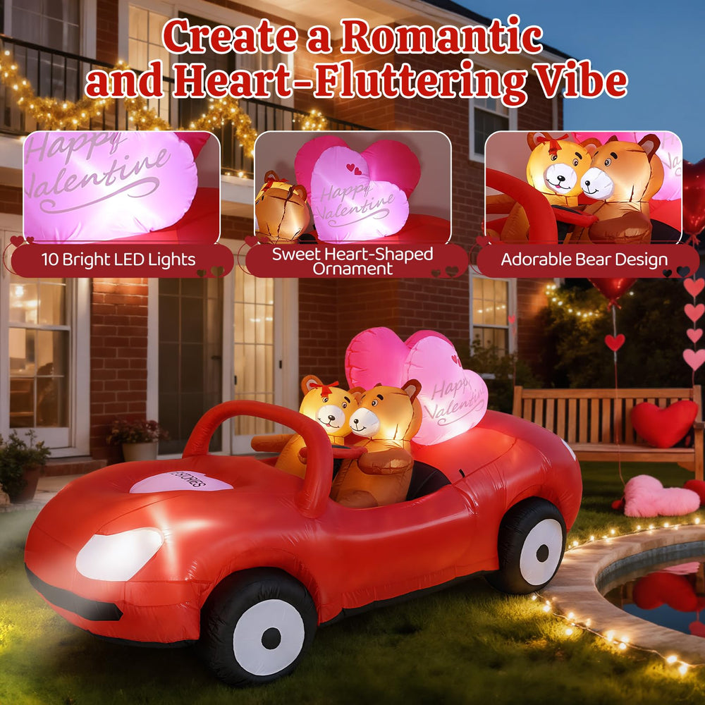 Close-up of Lewondr Valentine's Day decoration with hearts